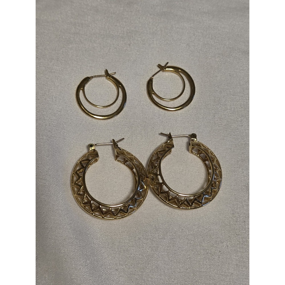 Monet Gold Hoops Earrings